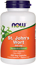 Дієтична добавка "Екстракт звіробою", 300 мг, 250 капсул - Now Foods St. Johns Wort — фото N1