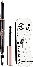 Anastasia Beverly Hills Fluffy Fuller Looking Brow Ebony (br/freeze/2.5g + Powder/1.6g + Brush) - Anastasia Beverly Hills Brow Beginners Kit Taupe (br/Pencil/0.2g + Gel/Mini/2.5ml + Stencils) — фото N3