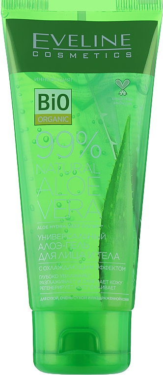 Многофункциональный гель для лица и тела с алоэ - Eveline Cosmetics 99% Aloe Vera Gel For Washing Face And Body