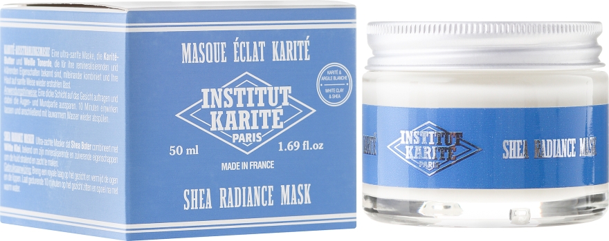 Освітлювальна маска для обличчя - Institut Karite Shea Radiance Mask Milk Cream — фото N1