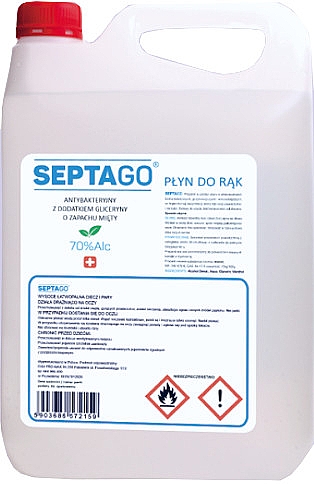Антибактериальная жидкость для рук с ароматом мяты - Septago Gel — фото N2