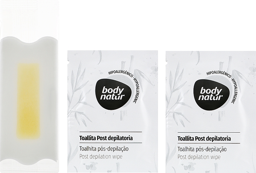Воскові смужки для депіляції обличчя - Body Natur Wax Strips for Face Sensitive Skin Bamboo And Spirulina — фото N2