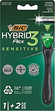 Бритва Flex 3 Hybrid Sensitive c 2 сменными кассетами - Bic — фото N1