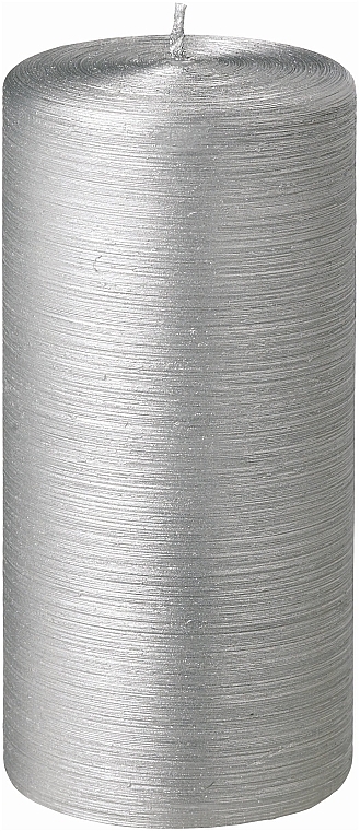 Свеча-цилиндр, диаметр 7 см, высота 15 см - Bougies La Francaise Cylindre Candle Argent — фото N1