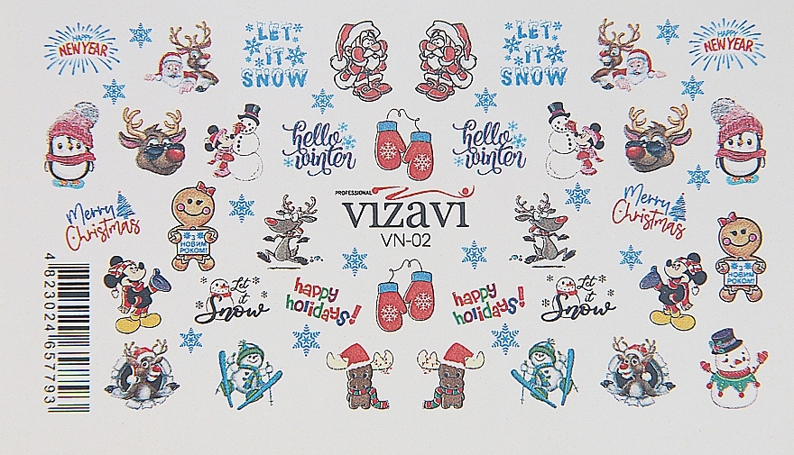 Водные наклейки для ногтей, VN - Vizavi Professional — фото N1