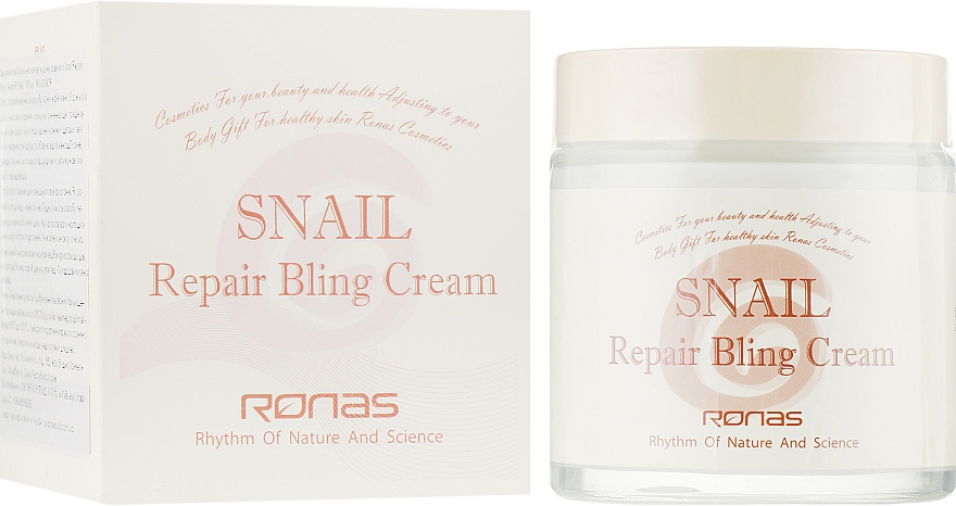 Відновлювальний крем на основі муцину равлика - Ronas Snail Repair Bling Cream