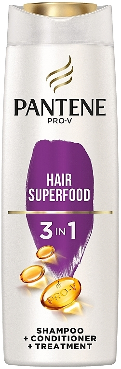 Шампунь для волосся 3 в 1 - Pantene Pro-V Superfood Shampoo — фото N1