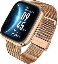 Смарт-часы, золотистый металл - Garett Smartwatch GRC STYLE Gold Steel — фото N2