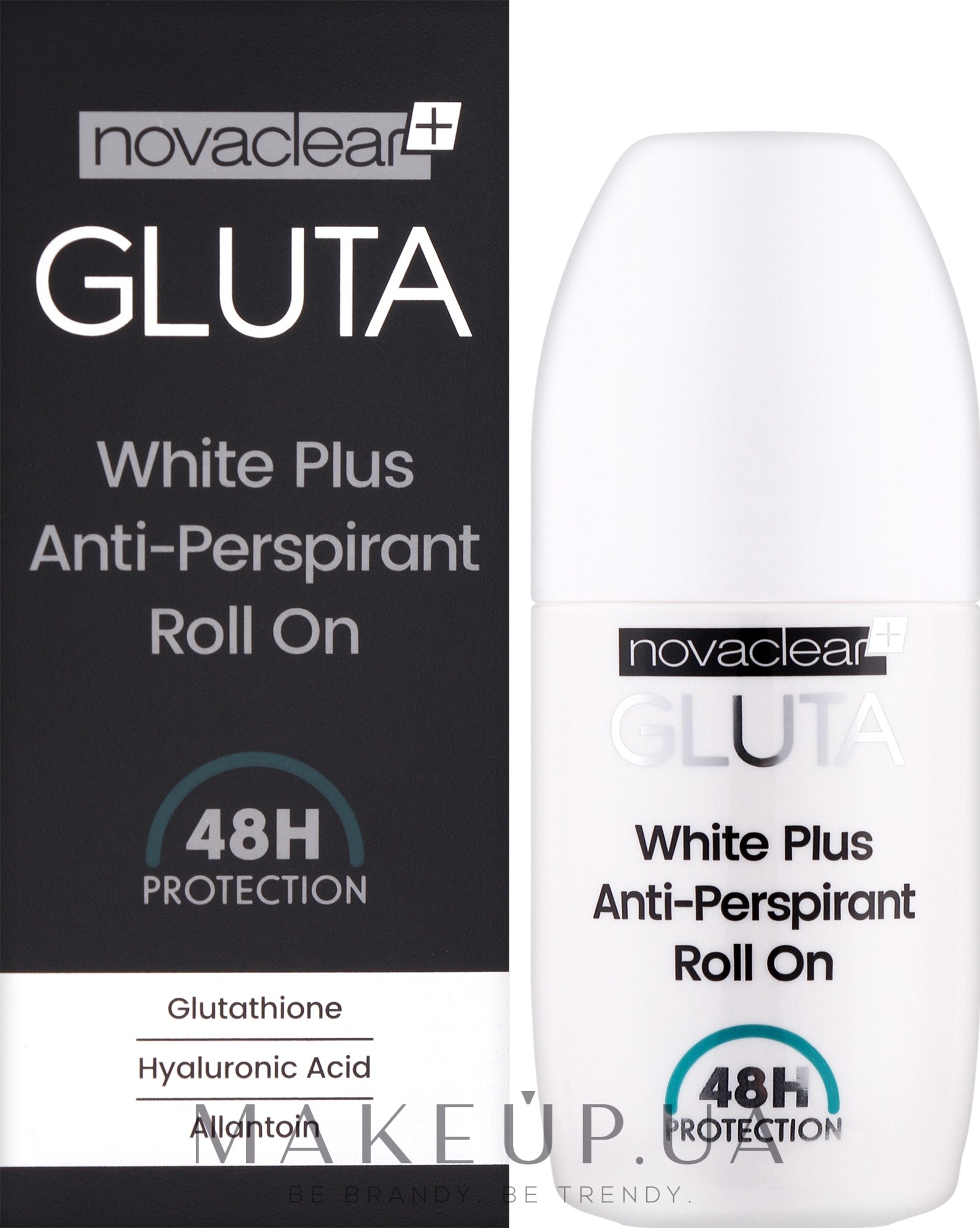 Кульковий дезодорант-антиперспірант - Novaclear Gluta White Plus Anti-Perspirant Roll On — фото 50ml