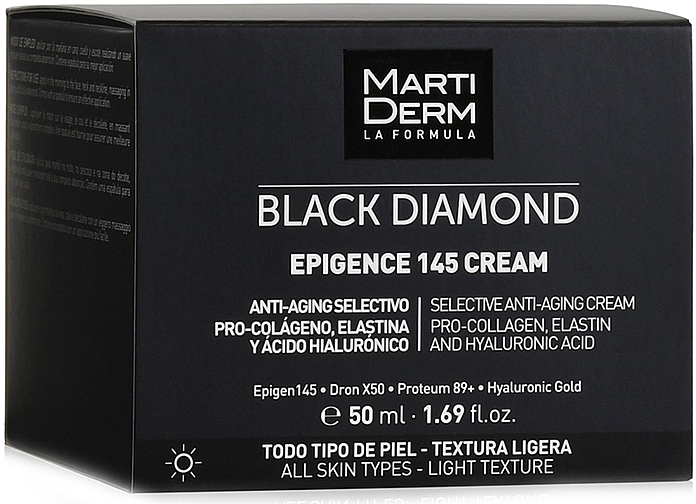 Денний крем для обличчя - MartiDerm Black Diamond Epigence 145 Cream — фото N1