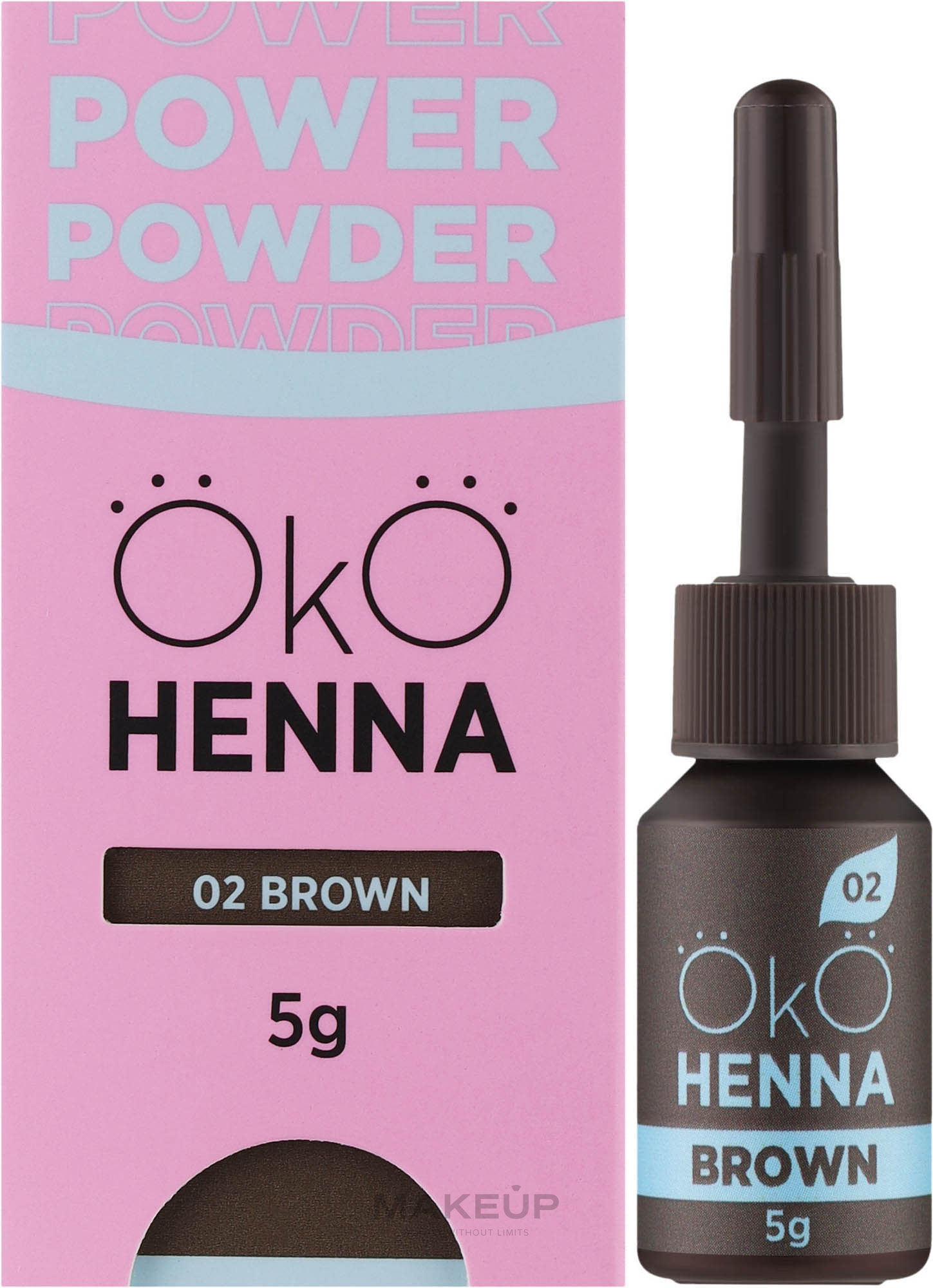 Хна для бровей, 5 г - OkO Lash & Brow OkO Henna Power Powder — фото 02 - Brown