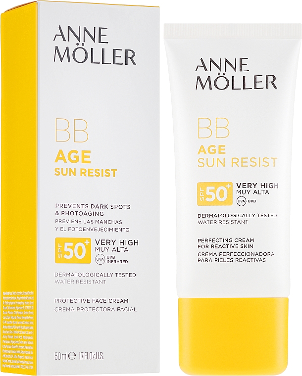Солнцезащитный BB крем для лица - Anne Moller BB Age Sun Resist Perfecting Cream SPF50+ — фото N1