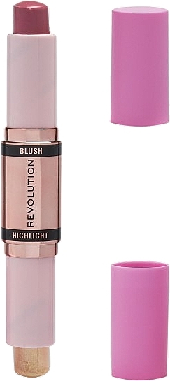 Румяна и хайлайтер в стике - Makeup Revolution Blush & Highlight Stick — фото N1