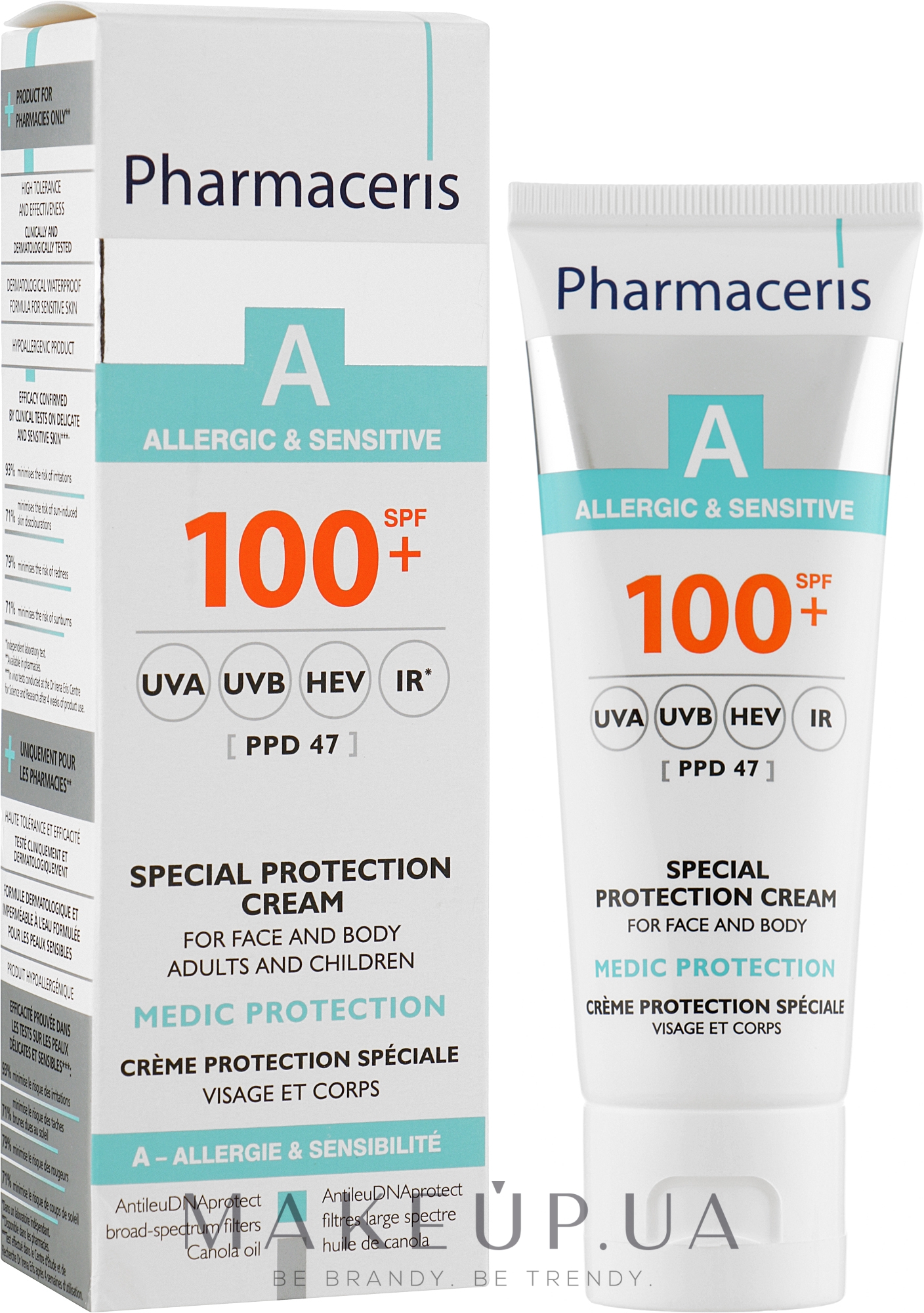 Солнцезащитный крем для лица - Pharmaceris A Medic Protection Special Protection Cream SPF 100+ — фото 75ml