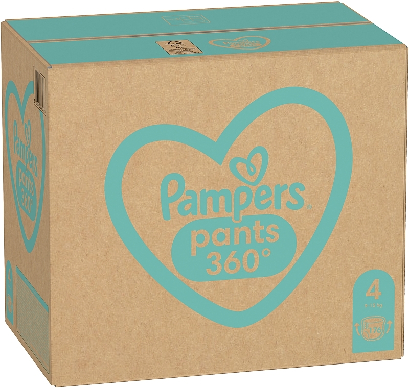 Підгузки-трусики Pants, розмір 4 (Maxi) 9-15 кг, Mega Box 176 шт. - Pampers — фото N3