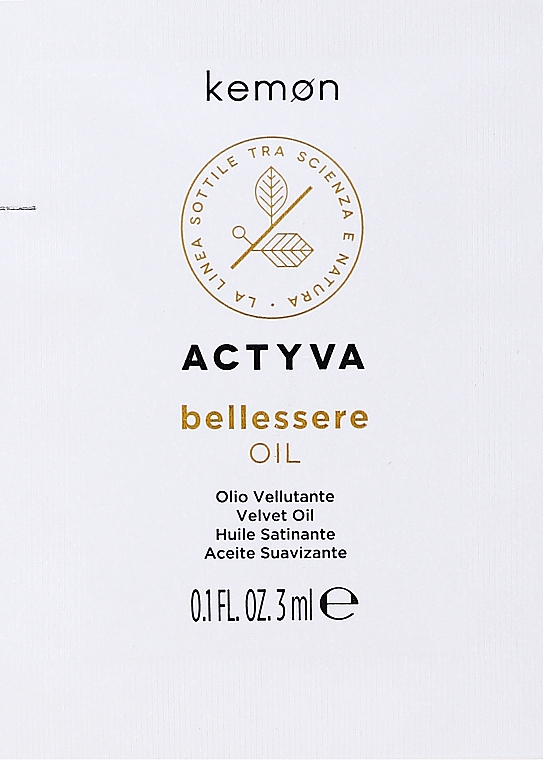 Косметична олія для волосся - Kemon Actyva Bellessere Oil (oil/25x3ml) — фото N1