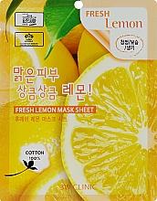 Тканевая маска с экстрактом лимона - 3W Clinic Fresh Lemon Mask Sheet — фото N1