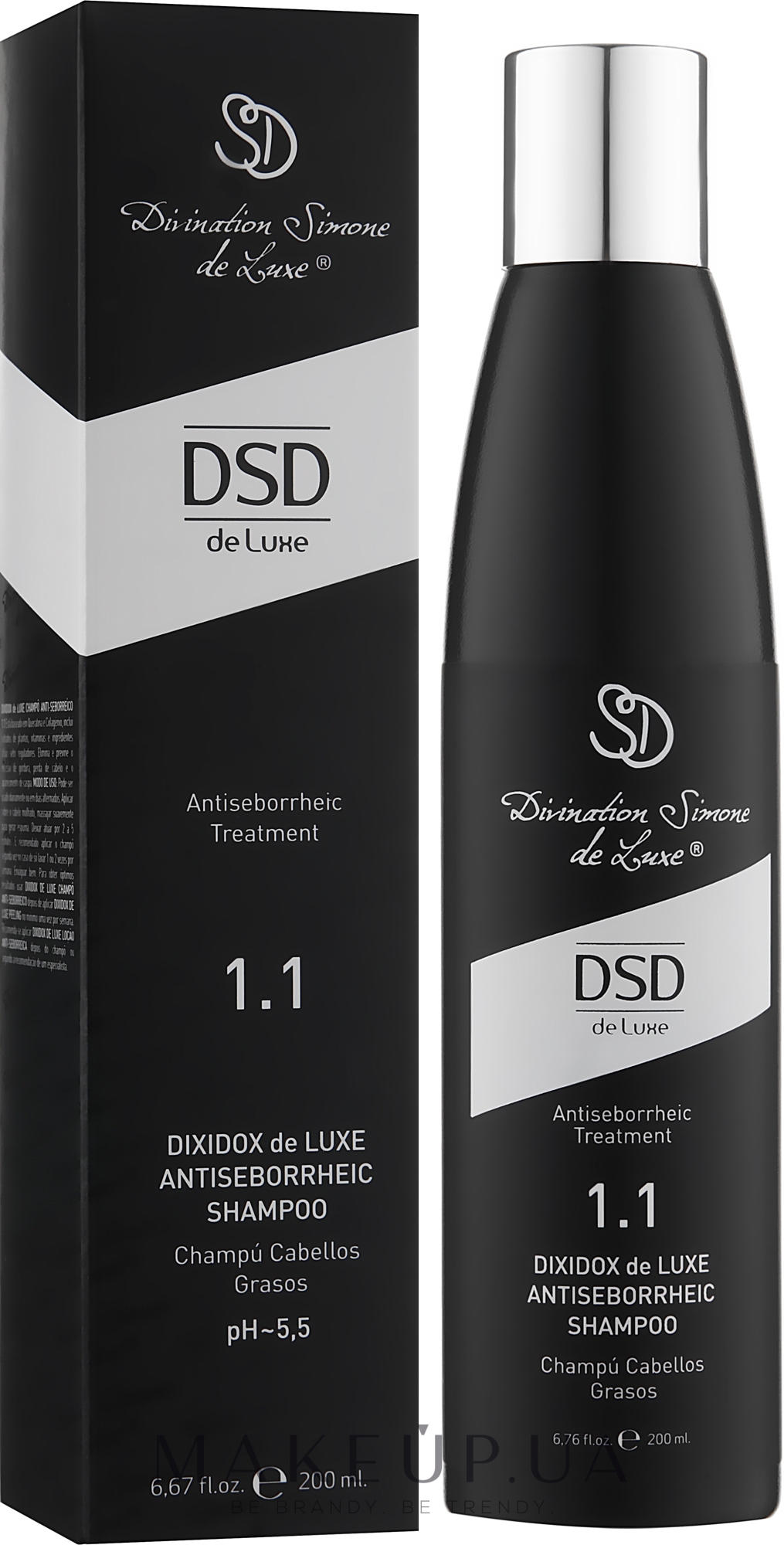 Антісеборейний шампунь Діксідокс Де Люкс № 1.1 - Divination Simone De Luxe Dixidox DeLuxe Antiseborrheic Shampoo — фото 200ml