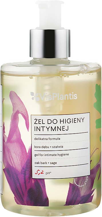 Гель для інтимної гігієни, з корою дуба і шавлією - Vis Plantis Herbal Vital Care Gel For Intimate Hygiene