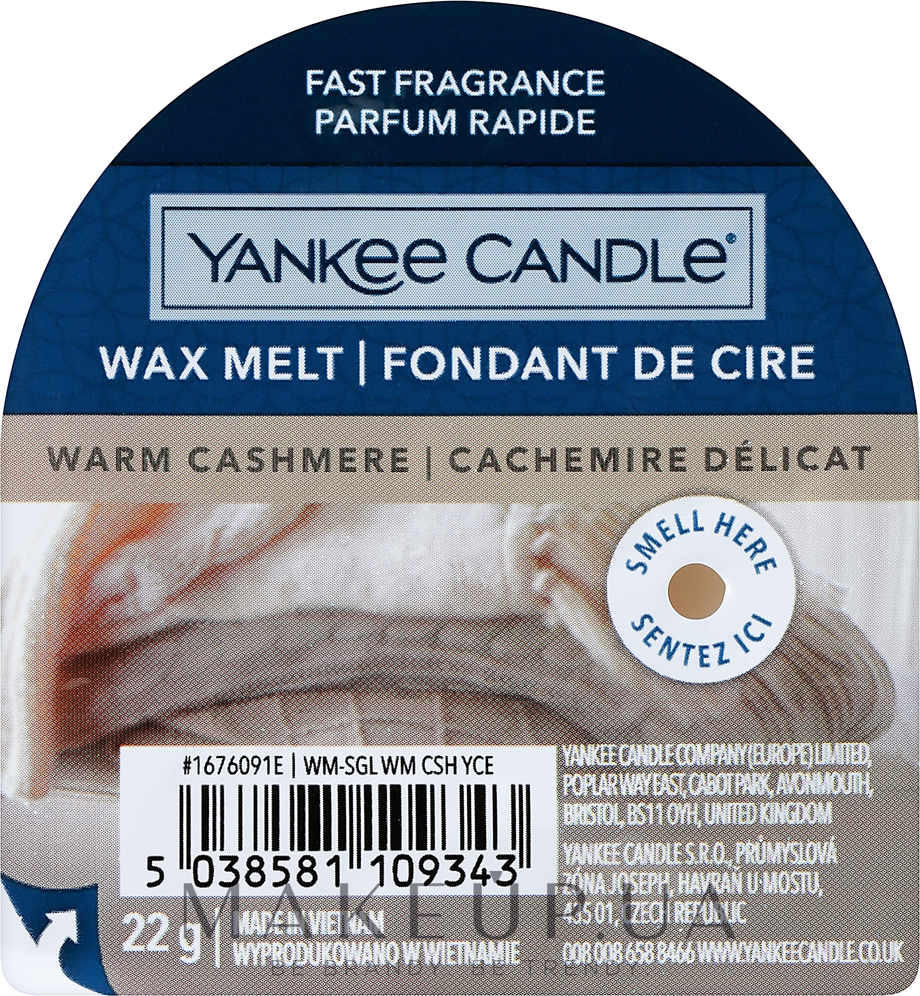 Ароматичний віск - Yankee Candle Wax Melt Warm Cashmere — фото 22g