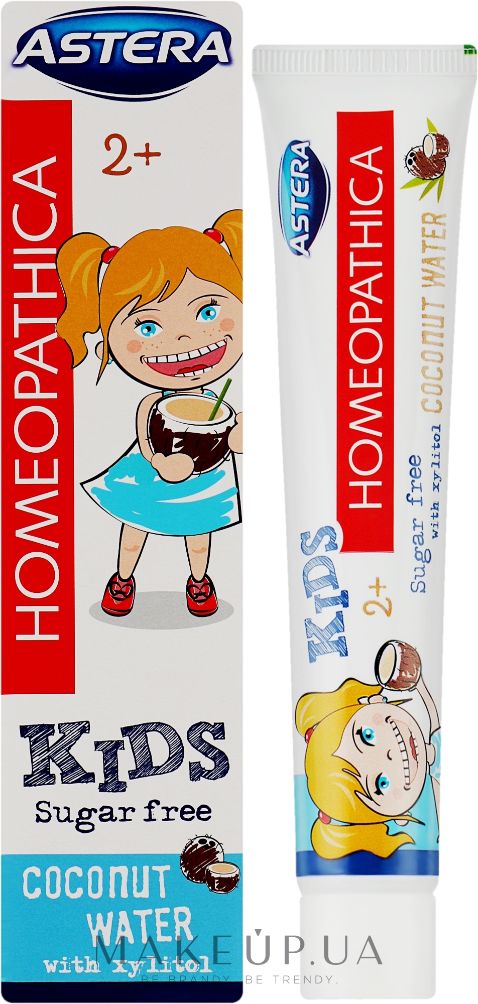 Зубная паста для детей с ароматом кокоса - Astera Homeopathica Coconut Water — фото 50ml