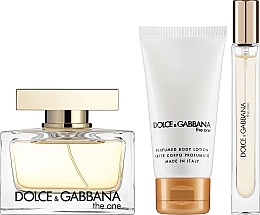 Парфумерія, косметика Dolce & Gabbana The One - Набір (edp/75ml + b/lot/50ml + edp/mini/10ml)