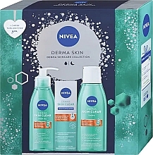 Духи, Парфюмерия, косметика Набор - Nivea Derma Skin (exf/40ml + wash/gel/150ml + toner/200ml)