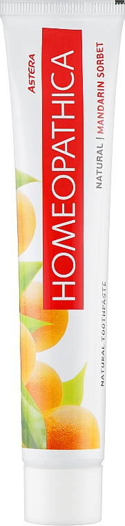 Гомеопатична зубна паста "Мандариновий сорбет" - Astera Homeopathica Mandarin Sorbet Toothpaste — фото N1