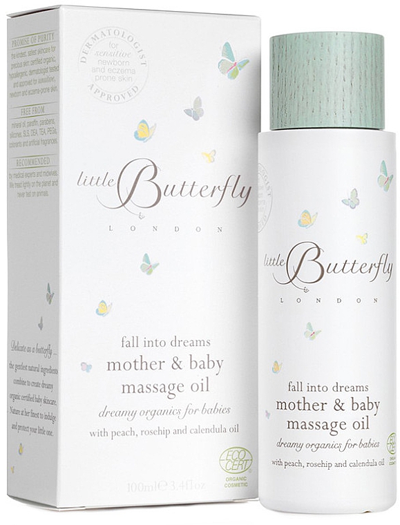 Дитяча олія для тіла для мам і малюків "Солодких снів" - Little Butterfly London Fall Into Dreams Mother & Baby Massage Oil — фото N1