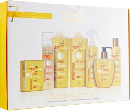 Парфумерія, косметика Набір "Прополіс" - Thalia Birth of Energy Propolis (soap/400ml + sham/300ml + b/sham/300ml + spray/200ml + cond/200ml + hand/body/cr/200ml + soap/150g)