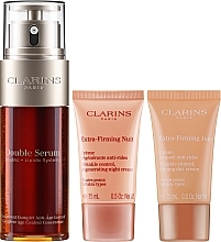 Набір - Clarins Double Serum & Extra-Firming Set (ser/50ml + cr/2x15ml) — фото N2