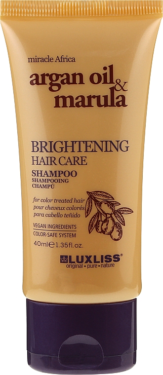 Шампунь для блеска волос - Luxliss Brightening Hair Care Shampoo — фото N1
