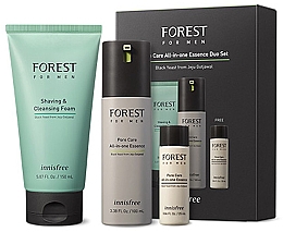 Парфумерія, косметика Набір - Innisfree Forest For Men Pore Care All-In-One Duo Set (sh/foam/150ml + f/ess/100ml + f/ess/mini/25ml)