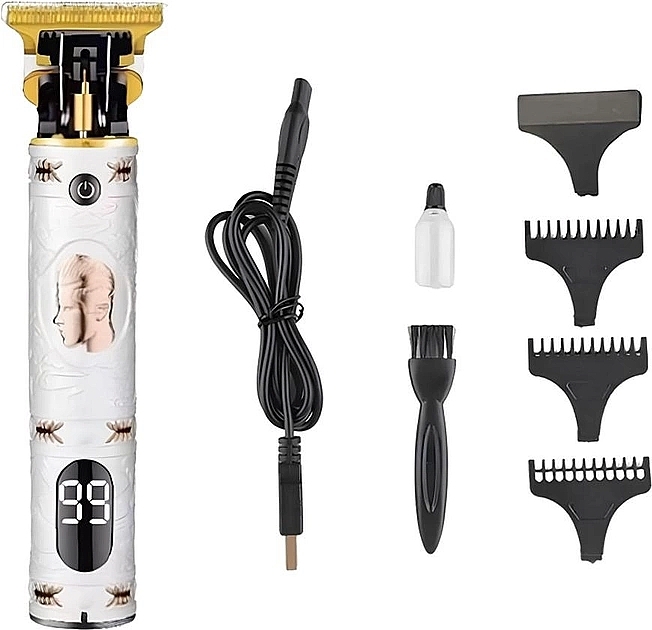 Машинка для підстригання волосся, біла - Sonifer SF-9606 — фото N2