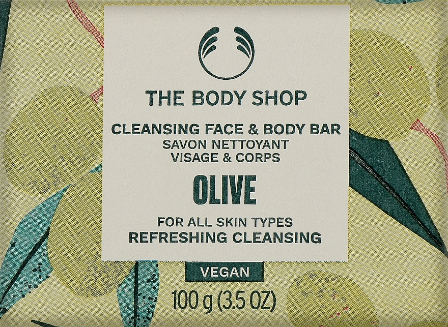 Мило для обличчя й тіла "Оливка" - The Body Shop Olive Cleansing Face & Body Bar — фото N3