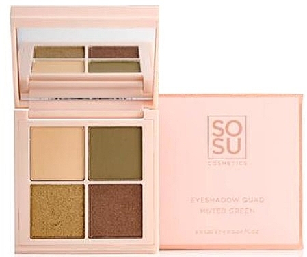 Палетка теней для век - Sosu by SJ Green Eyeshadow Quad — фото N1