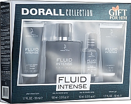 Dorall Collection Fluid Intense - Набір (edt/15ml/100ml + sh/gel/50ml + balm/50ml) — фото N1