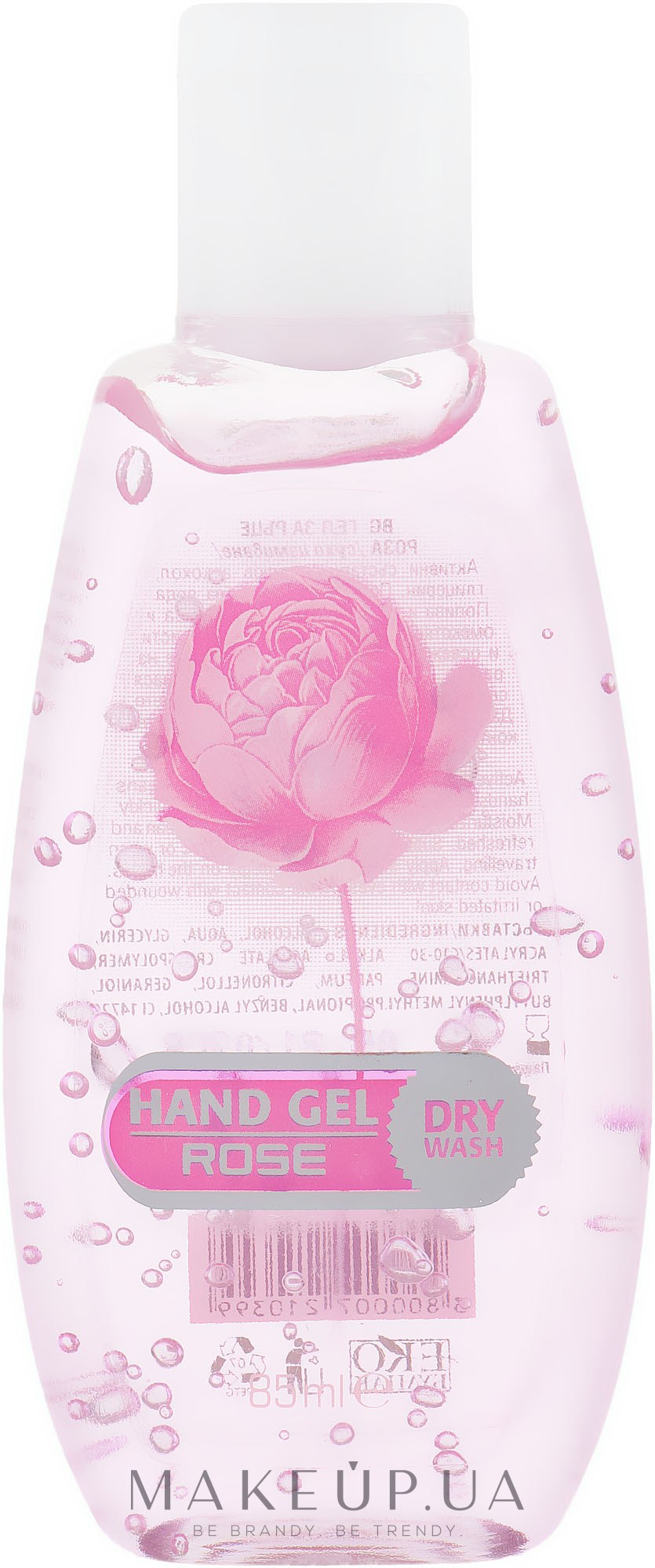 Гель для "Троянда" сухе очищення - Bulgarska Rosa Hand Gel Dry Wash Rose — фото 85ml