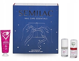 Парфумерія, косметика Набір - Semilac Nail Care Essential (h/cr/25ml + nail/base&top/7ml + nail/polish/7ml)