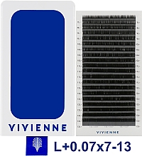 Накладні вії "Elite", чорні, 20 ліній (mix, 0.07, L + , 7-13) - Vivienne — фото N1