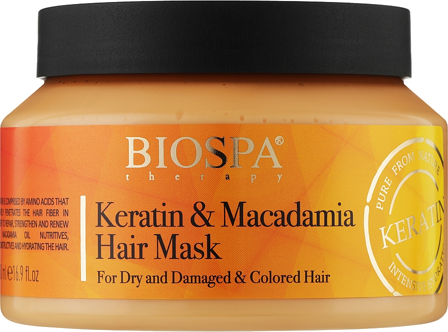 Масляная маска для волос "Кератин и макадамия" - Sea of Spa Bio Spa Keratin Macadamia Hair Mask — фото N1