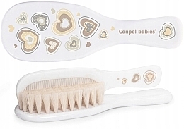 Щетка и гребешок для волос Newborn baby, белые - Canpol Babies — фото N2