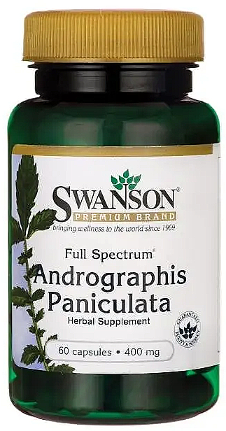 Харчова добавка "Андрографіс волотистий", 400 мг - Swanson Full Spectrum Andrographis Paniculata — фото N2
