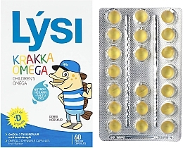 Омега-3 для детей с витамином Д3 жевательные капсулы с фруктовым вкусом - Lysi Children's Omega + D Chewable Capsules — фото N6