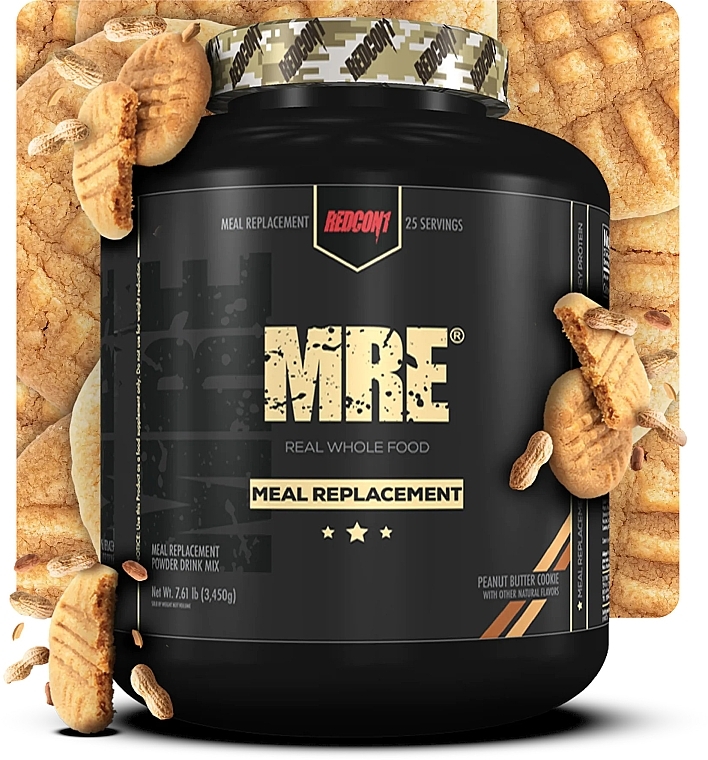 Спортивне харчування - RedCon1 MRE Peanut Butter Cookie Meal Replacement — фото N2
