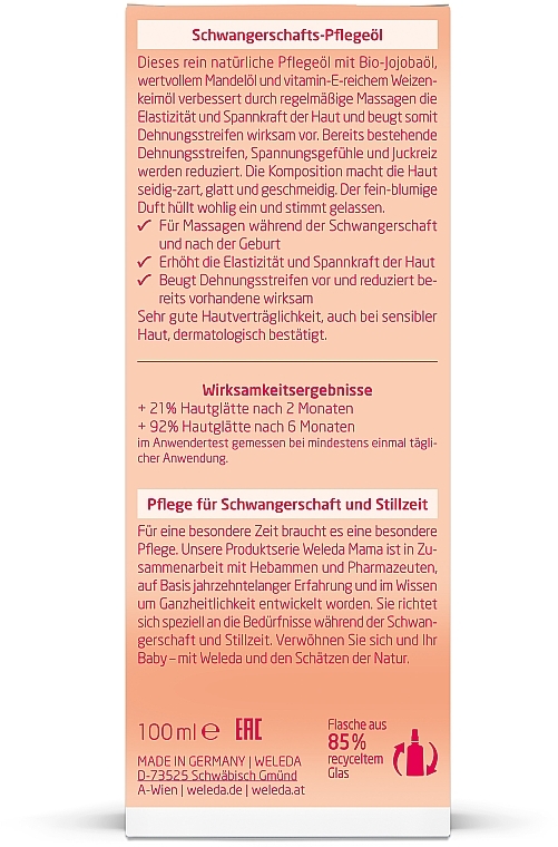 Олія для профілактики розтяжок, флакон з дозатором - Weleda Schwangerschafts-Pflegeol — фото N4