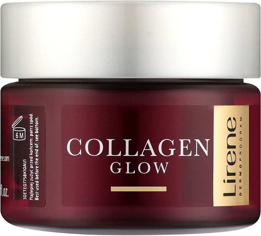 Восстанавливающий крем для лица против морщин 70+ - Lirene Collagen Glow Anti-Wrinkle Repairing Cream