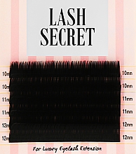 Накладні вії, чорні, мікс, 6 ліній (0.15, C, (10,11,12)) - Lash Secret — фото N1