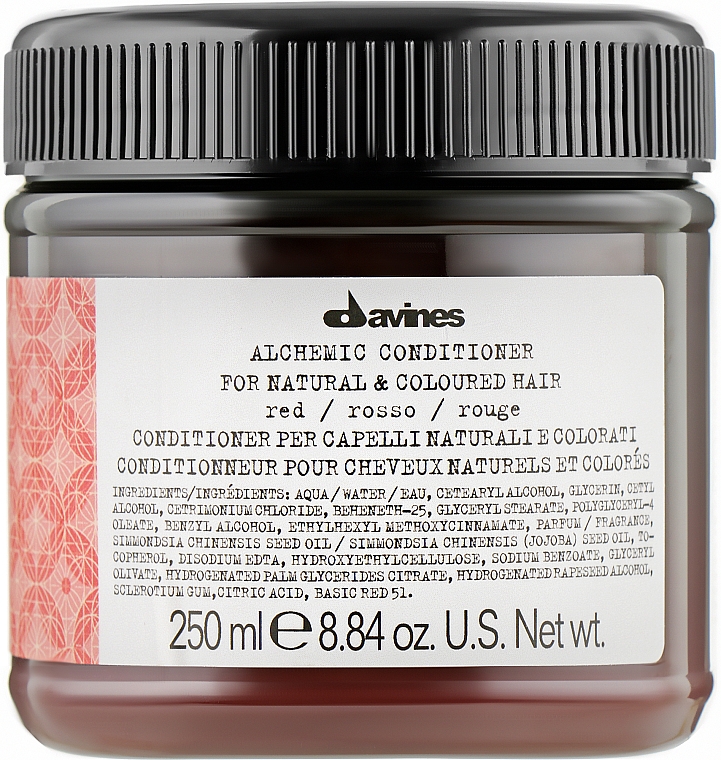 Кондиціонер для натурального і фарбованого волосся (червоний) - Davines Alchemic Conditioner — фото N3