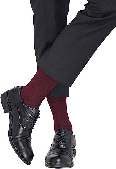 Шкарпетки "Elegant 102" для чоловіків, dark bordo - Giulia